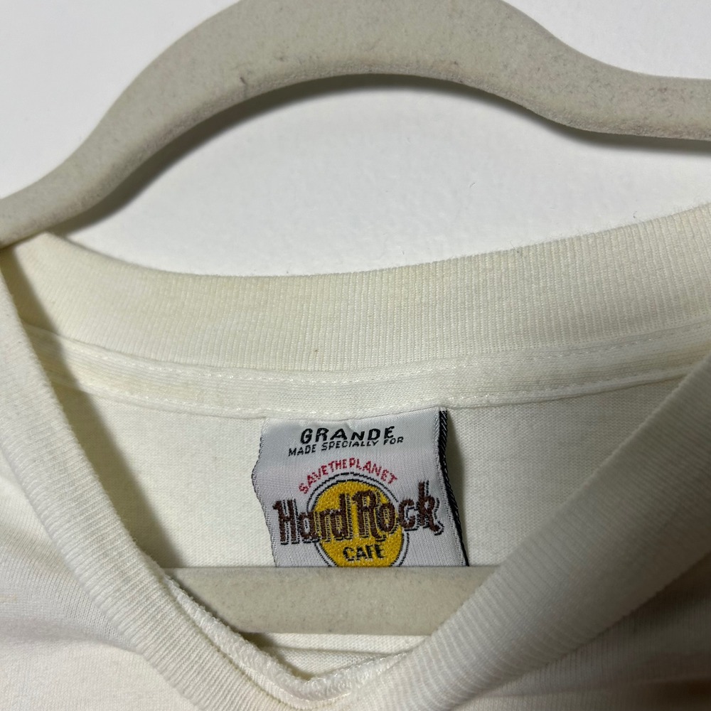 Vintage 90s Hard Rock Cafe Puerto Vallarta T‎ Shirt Mens White Graphic - Picture 5 of 6